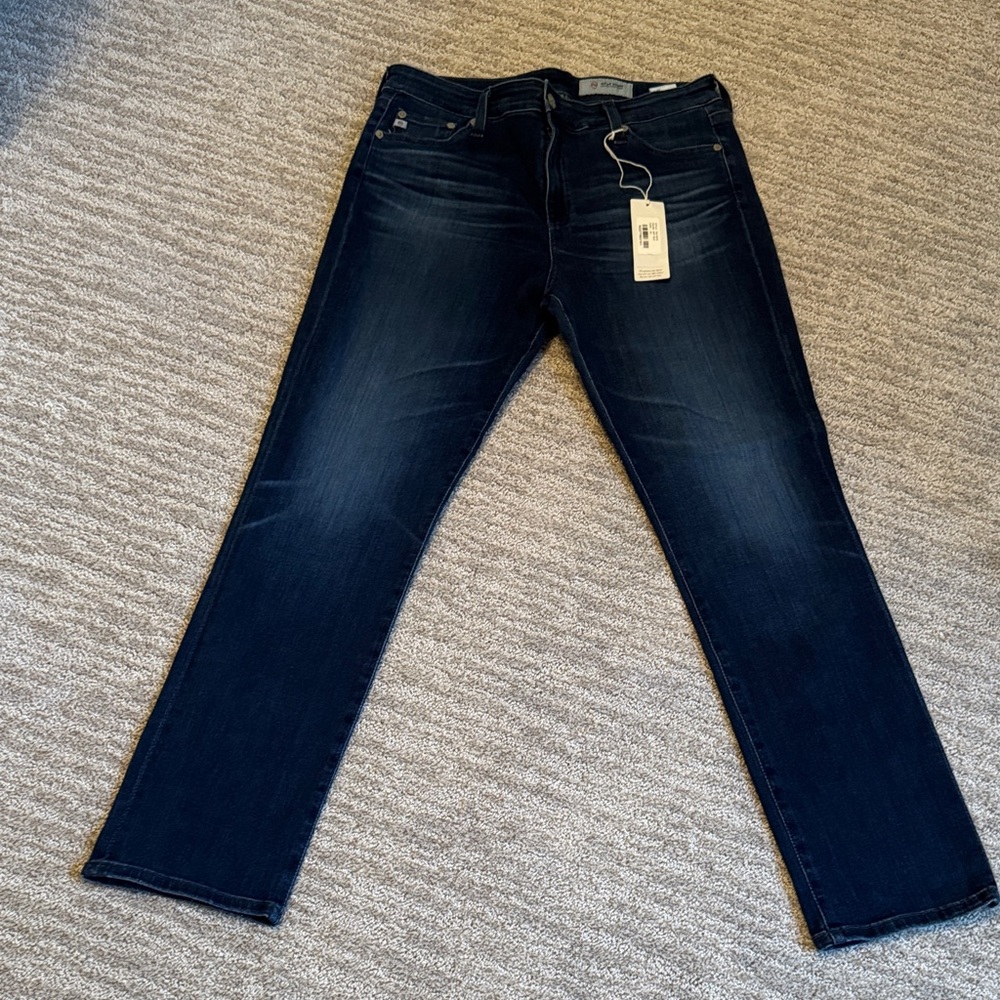 AG Adriano Goldschmied Women's Dark Blue Ankle Jeans